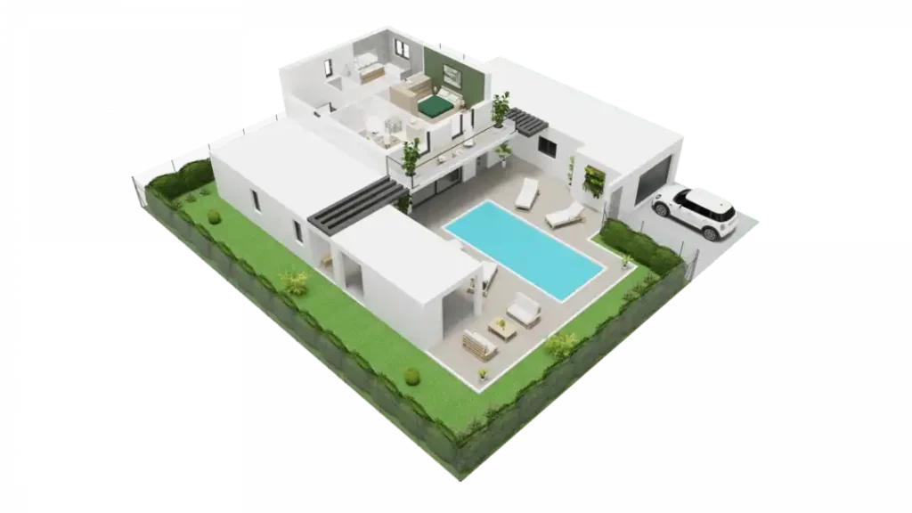 Élégante villa contemporaine avec toiture-terrasse à Narbonne